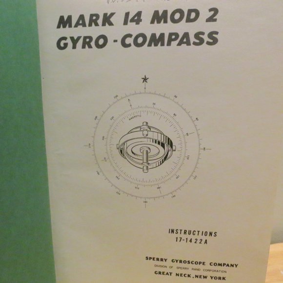 Vintage Naval Instruction Manual Sperry Gyro-Compass Mark XIV Mod II USA - Picture 4 of 12